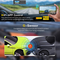 Dashcam Voiture 4K Double Objectif — WiFi, Vision Nocturne & G-Sensor